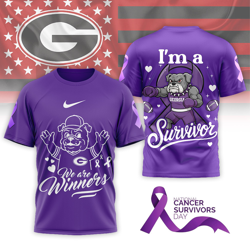 Georgia Bulldogs | Premium NCAA National Cancer Survivors Day 3D Shirt TTH2105320 - Image 2