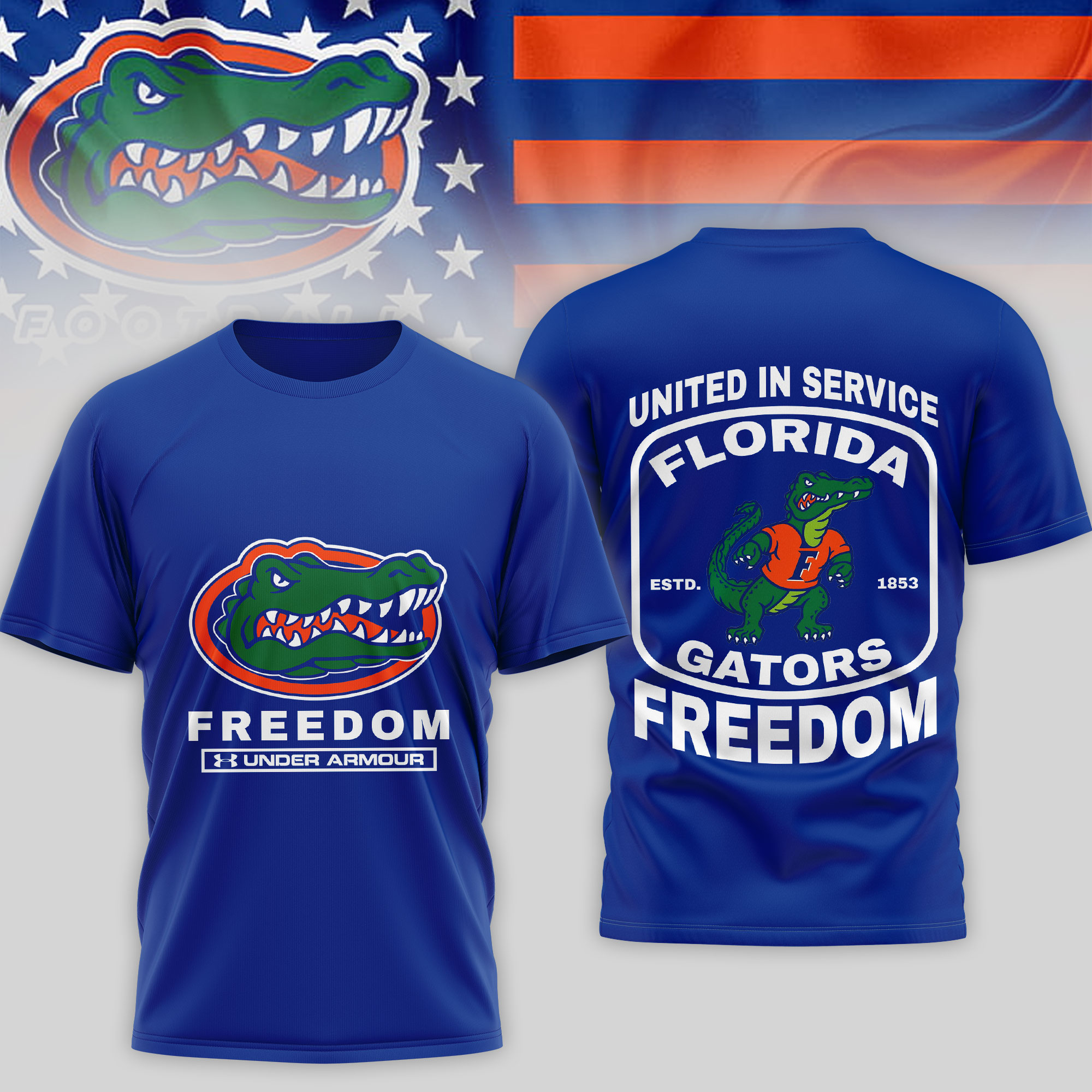 Florida Gators | Premium NCAA United In Service 3D Shirt TTH2105276 - Image 2