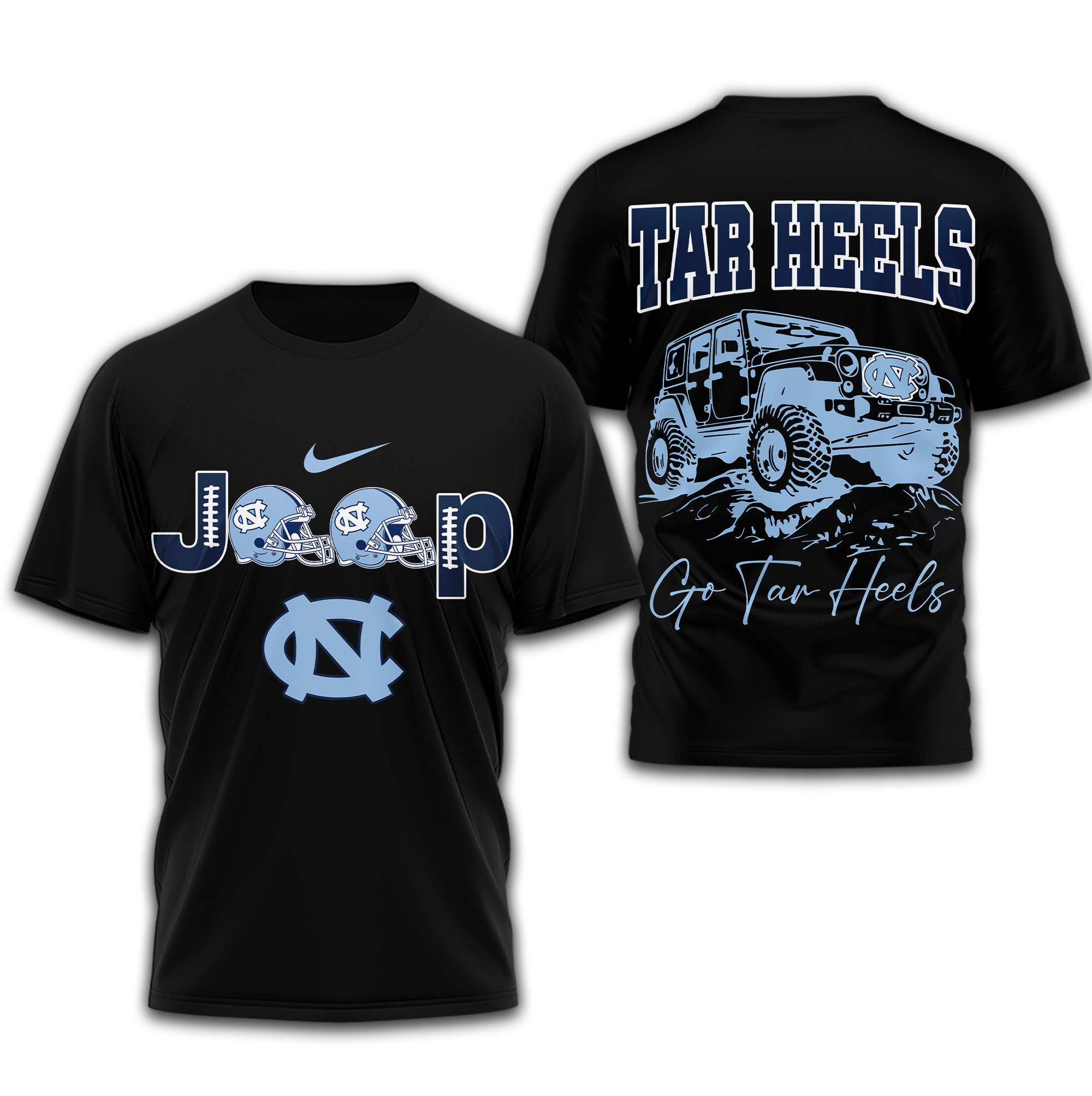North Carolina Tar Heels | Premium NCAA Jeep 3D Shirt TTH2105266
