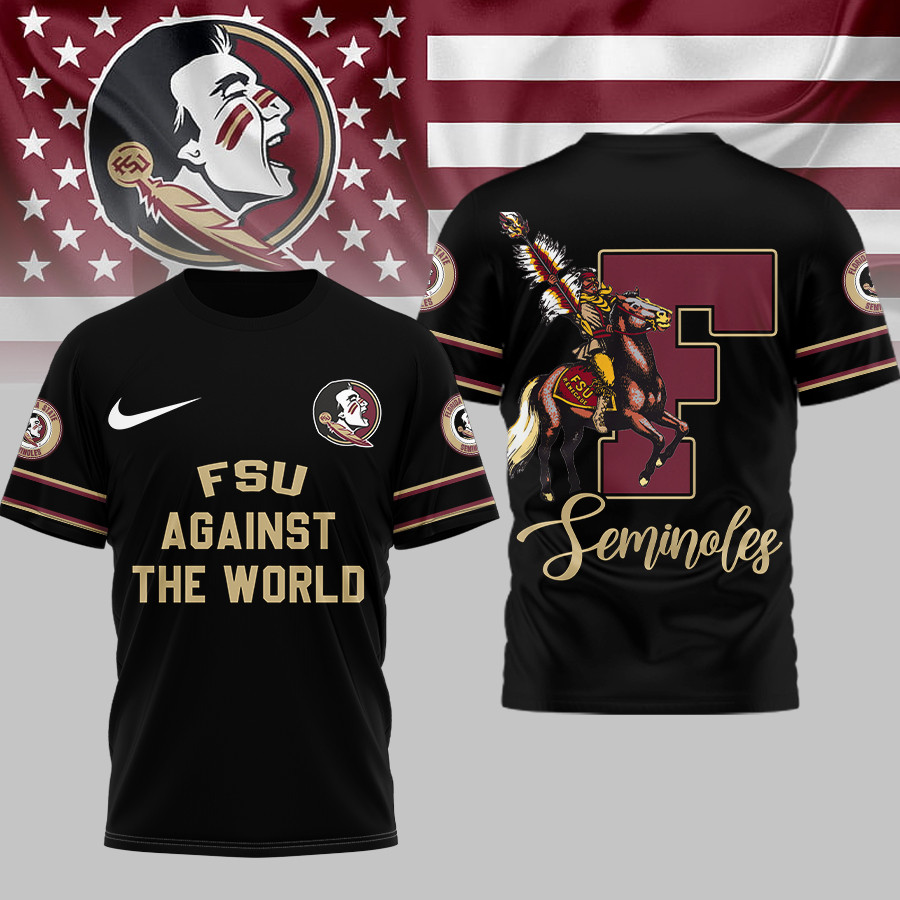 Florida State Seminoles | Premium NCAA My Team Against The World T-shirt TTH2105293