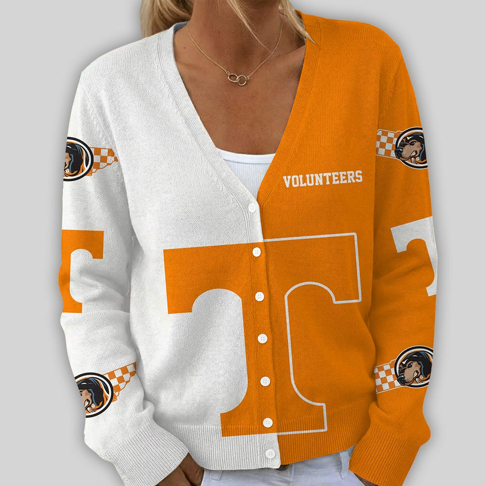 Tennessee Volunteers | Premium NCAA Game Day V-Neck Cardigan TTH2105269 - Image 2
