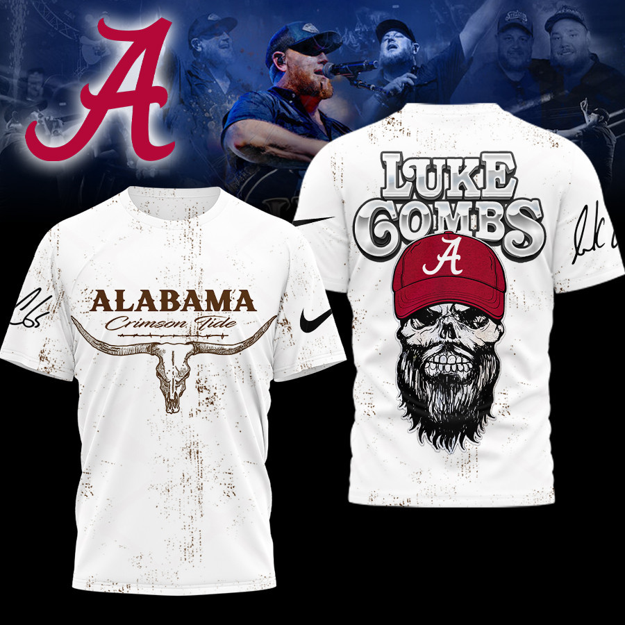 Alabama Crimson Tide | Premium NCAA Luke Combs Country Music 3D Shirt TTH2105331