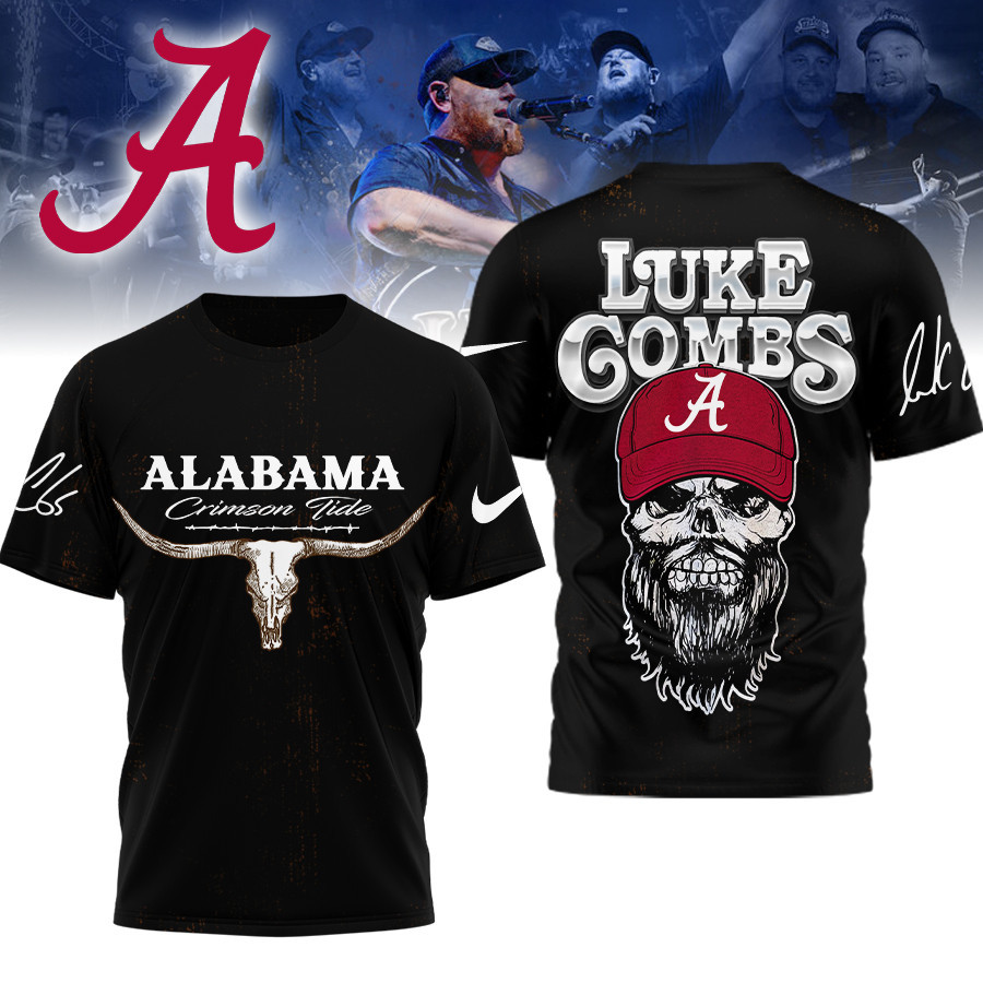 Alabama Crimson Tide | Premium NCAA Luke Combs Country Music 3D Shirt TTH2105331 - Image 2