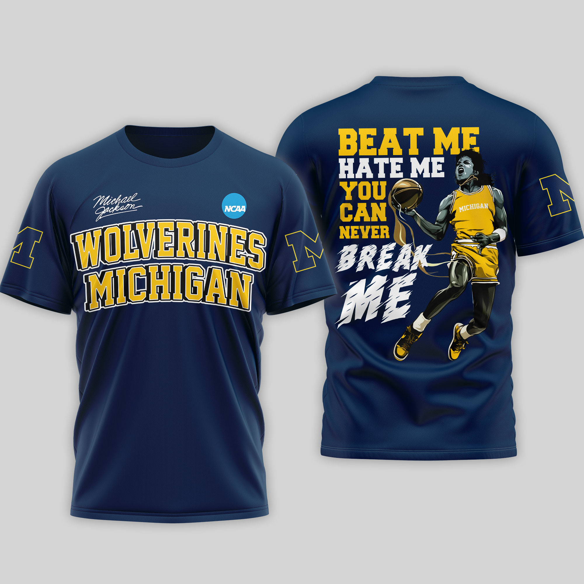 Michigan Wolverines | Premium NCAA Michael Jackson 3D Shirt TTH2105297 - Image 3