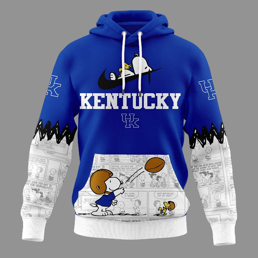 Kentucky Wildcats | Premium NCAA Snoopy Peanuts Comic Hoodie TTH2105292 - Image 3