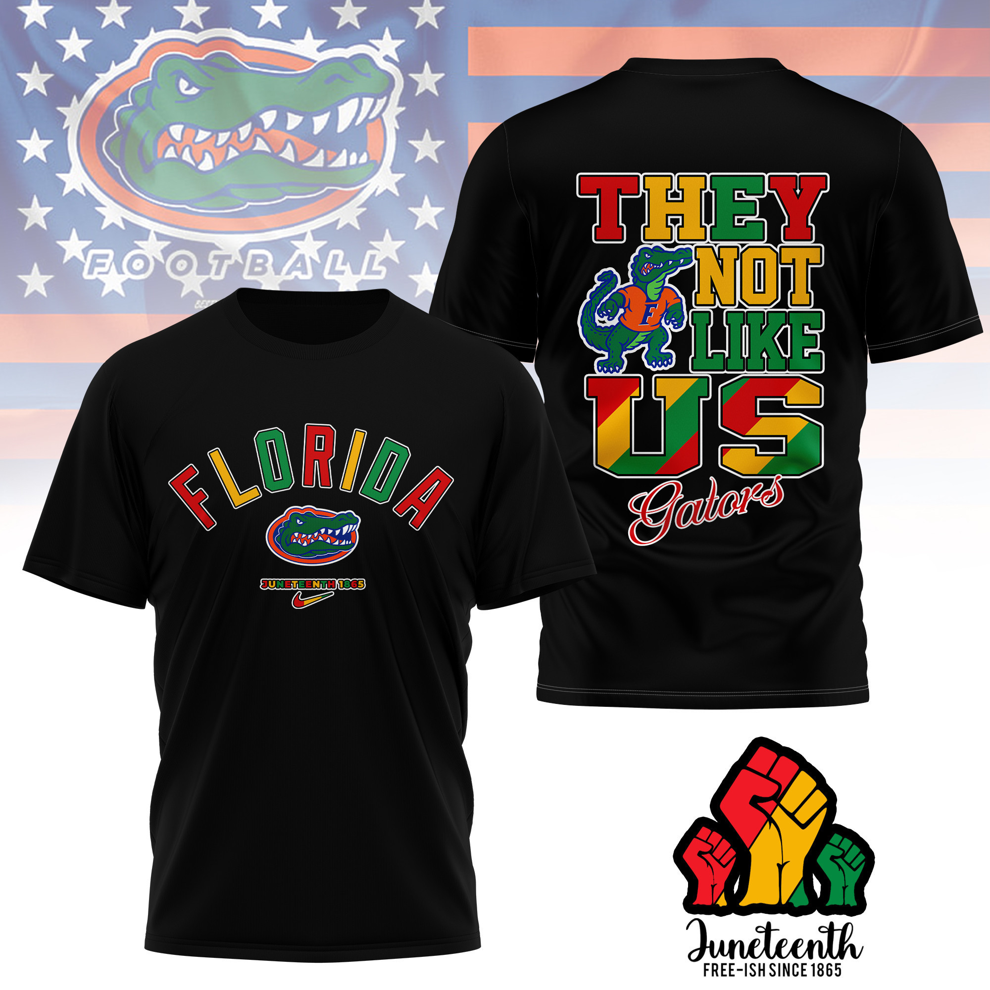 Florida Gators | Premium Juneteenth Freedom Day 3D Shirt TTH2105323