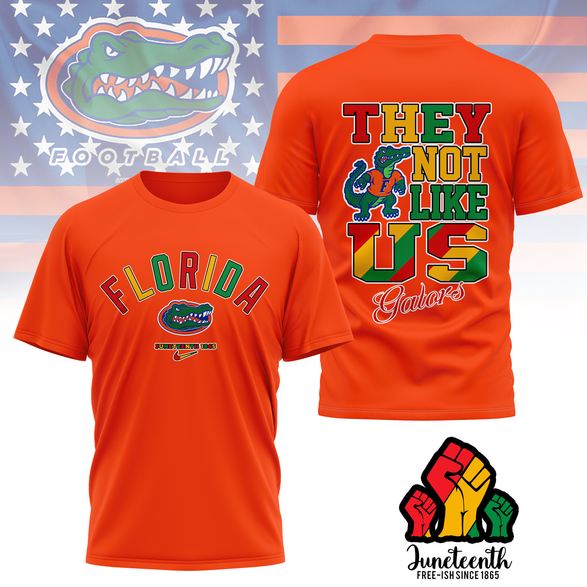 Florida Gators | Premium Juneteenth Freedom Day 3D Shirt TTH2105323 - Image 3