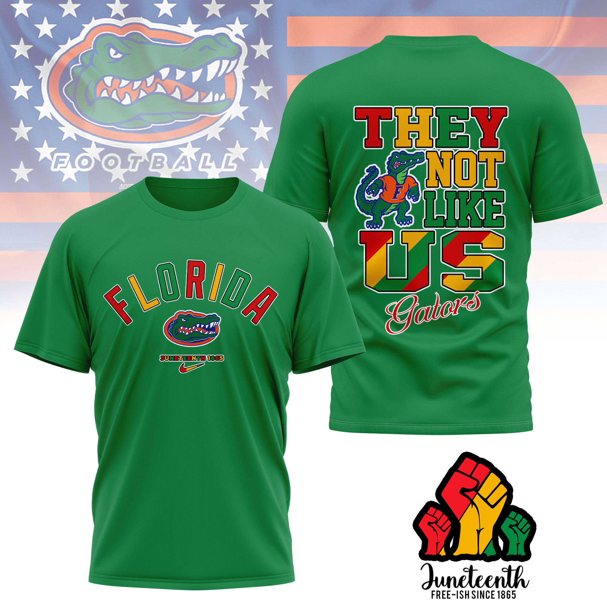 Florida Gators | Premium Juneteenth Freedom Day 3D Shirt TTH2105323 - Image 4