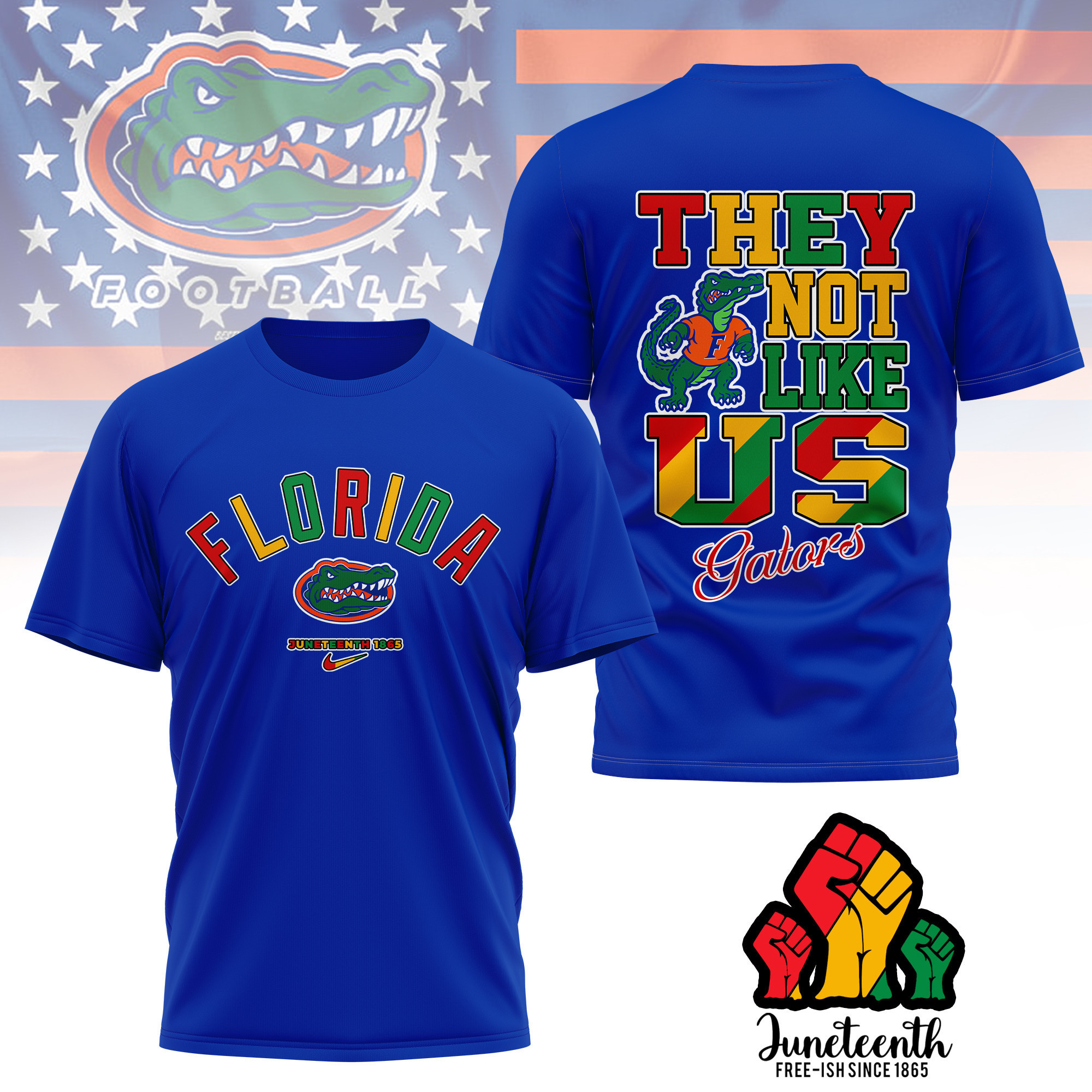 Florida Gators | Premium Juneteenth Freedom Day 3D Shirt TTH2105323 - Image 5