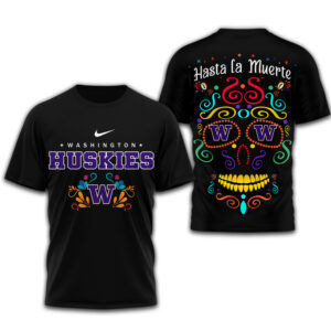 Washington Huskies | Premium NCAA Day of the Dead 3D Shirt TTH2105333