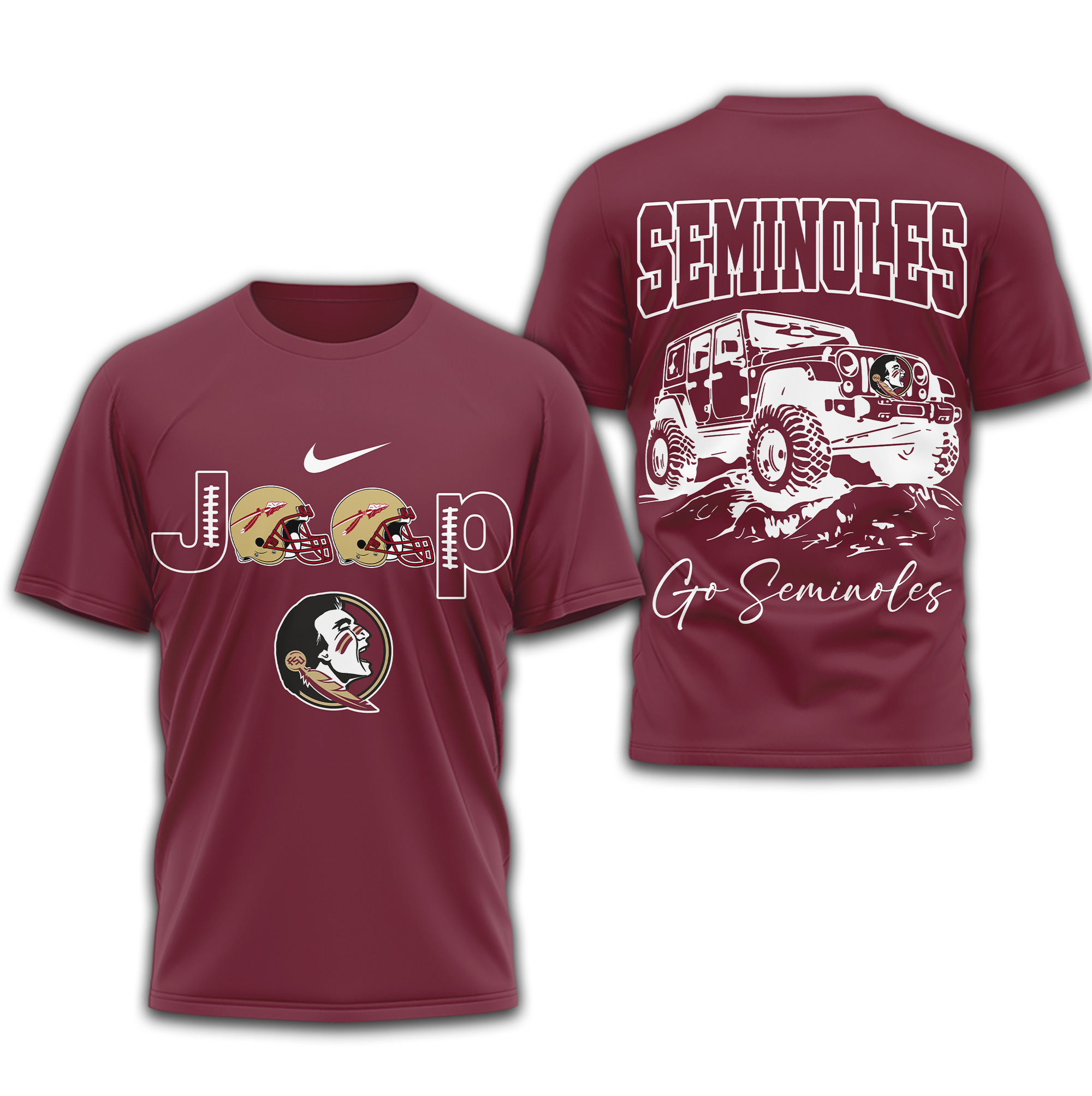 Florida State Seminoles | Premium NCAA Jeep 3D Shirt TTH2105266 - Image 2