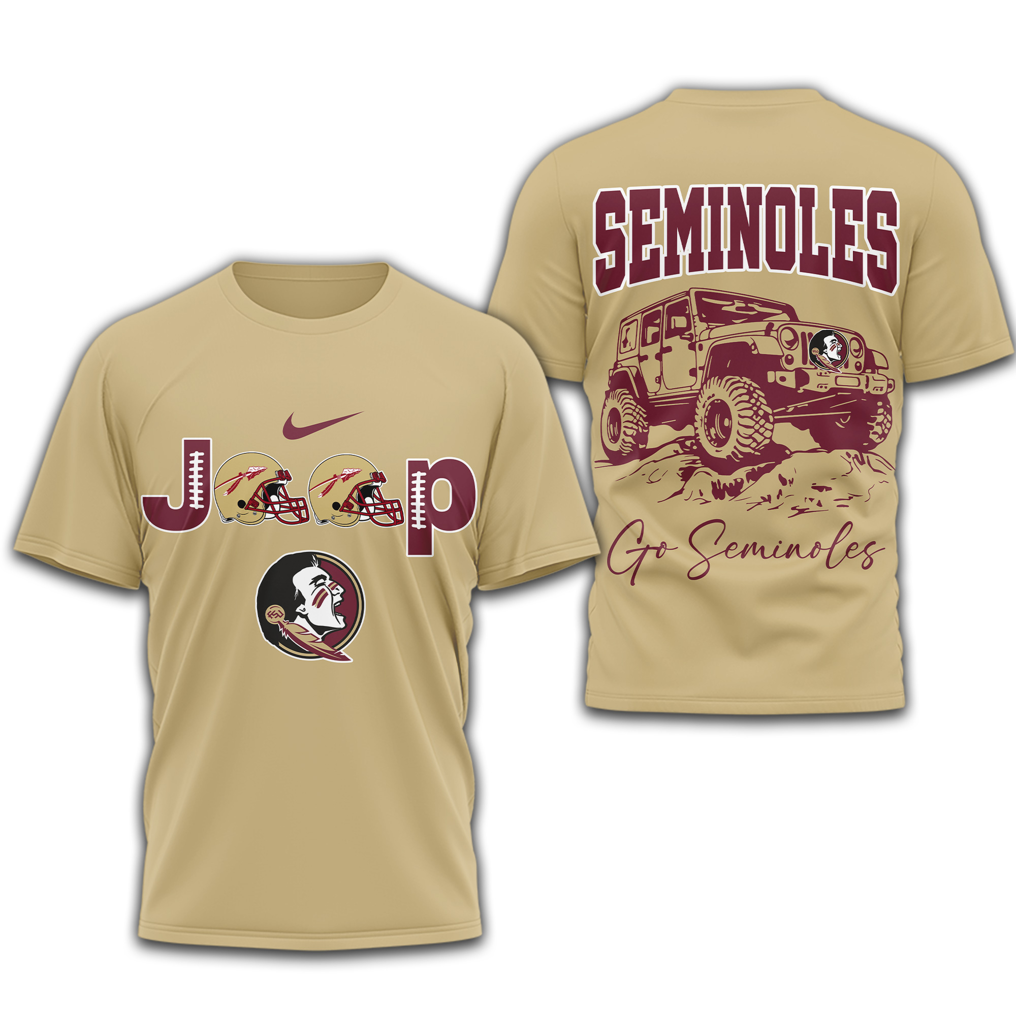 Florida State Seminoles | Premium NCAA Jeep 3D Shirt TTH2105266 - Image 3