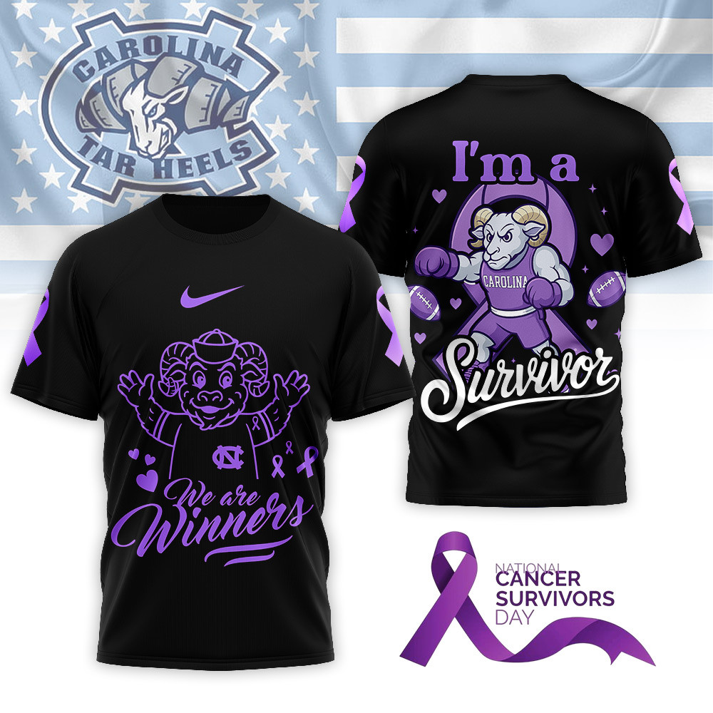 North Carolina Tar Heels | Premium NCAA National Cancer Survivors Day 3D Shirt TTH2105320