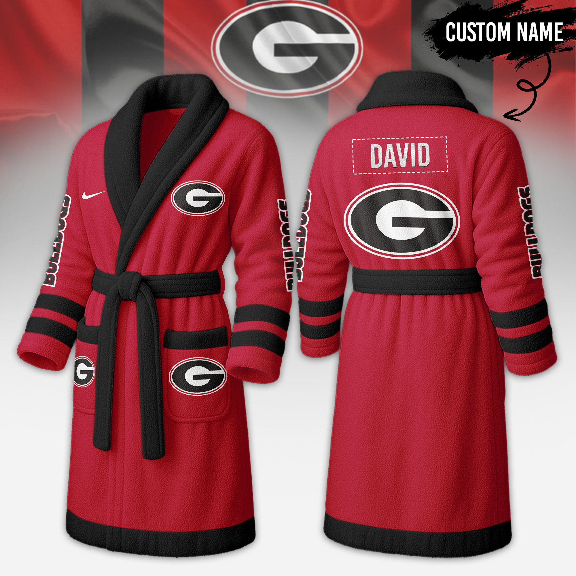 Georgia Bulldogs | Premium NCAA Fleece Bathrobe TTH2105284 - Image 2