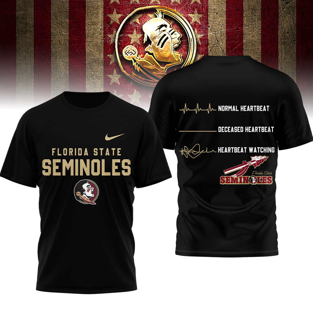 Florida State Seminoles | Premium NCAA Heartbeat of True Fan 3D Shirt TTH2105258