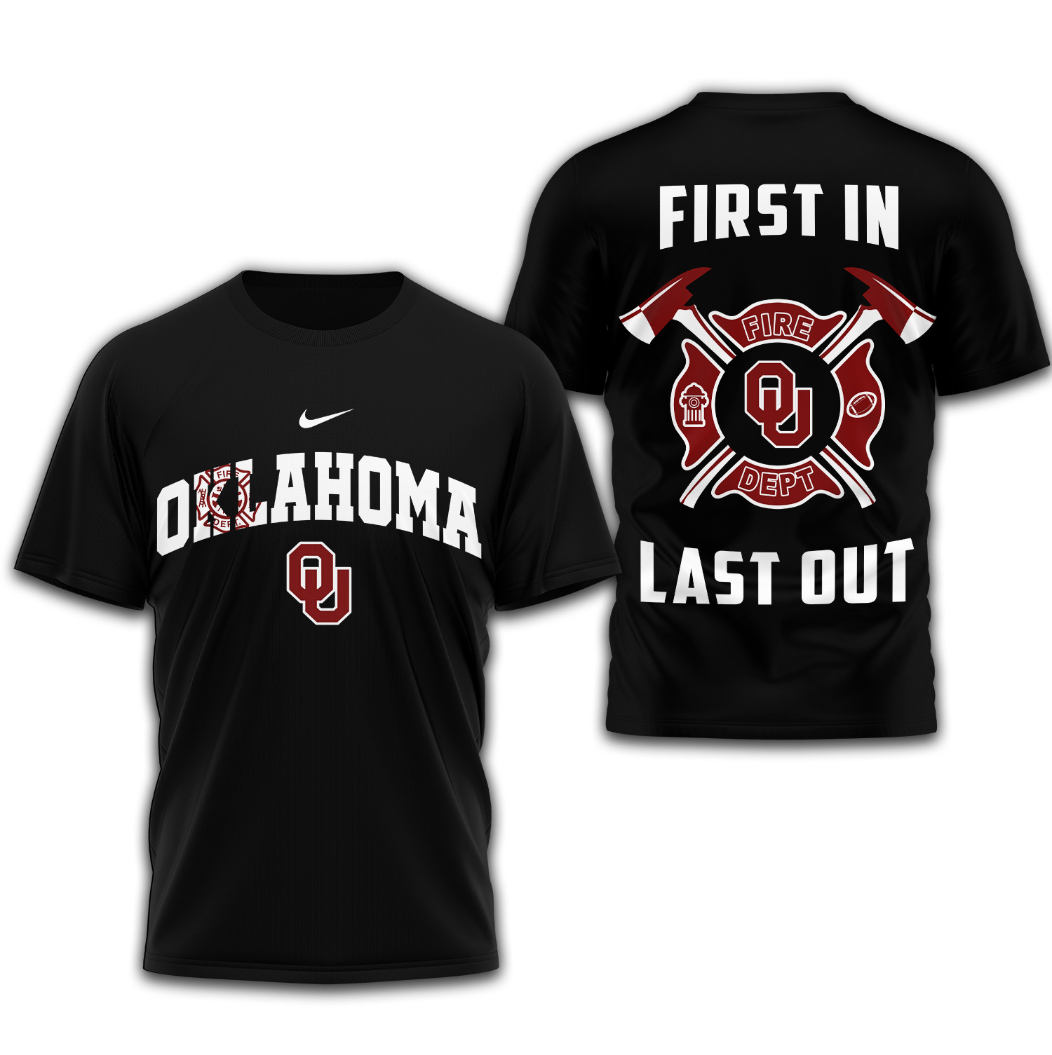 Oklahoma Sooners | Premium Fire Dept 3D Shirt TTH2105153