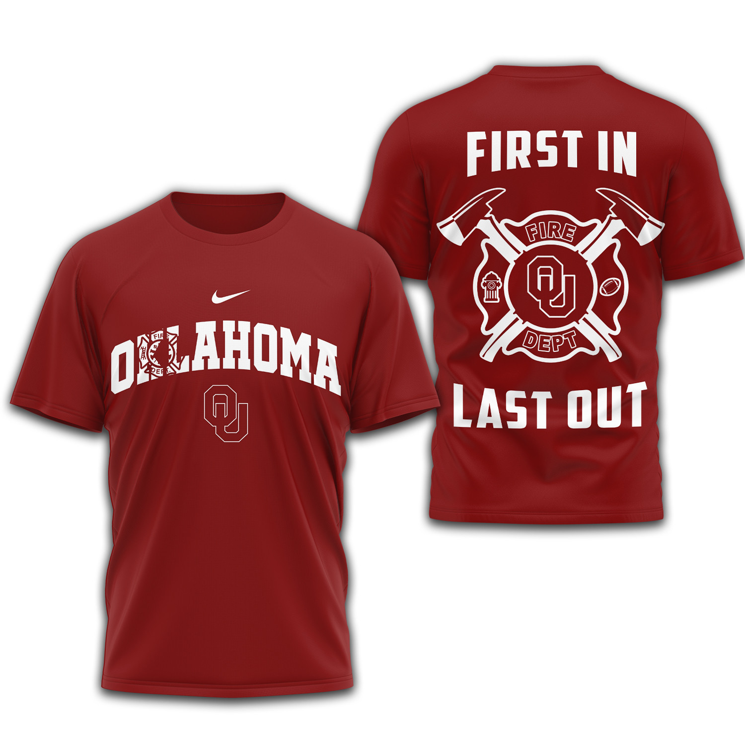 Oklahoma Sooners | Premium Fire Dept 3D Shirt TTH2105153 - Image 2