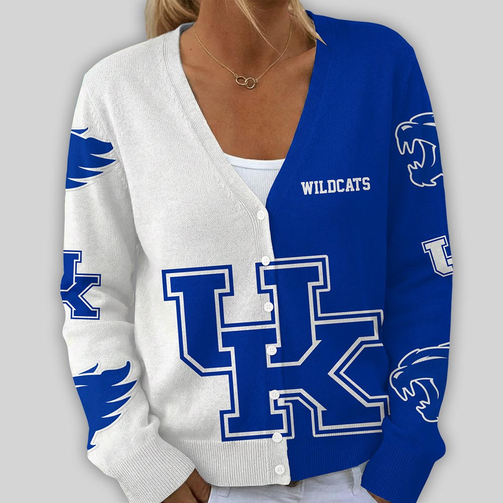 Kentucky Wildcats | Premium NCAA Game Day V-Neck Cardigan TTH2105269 - Image 2