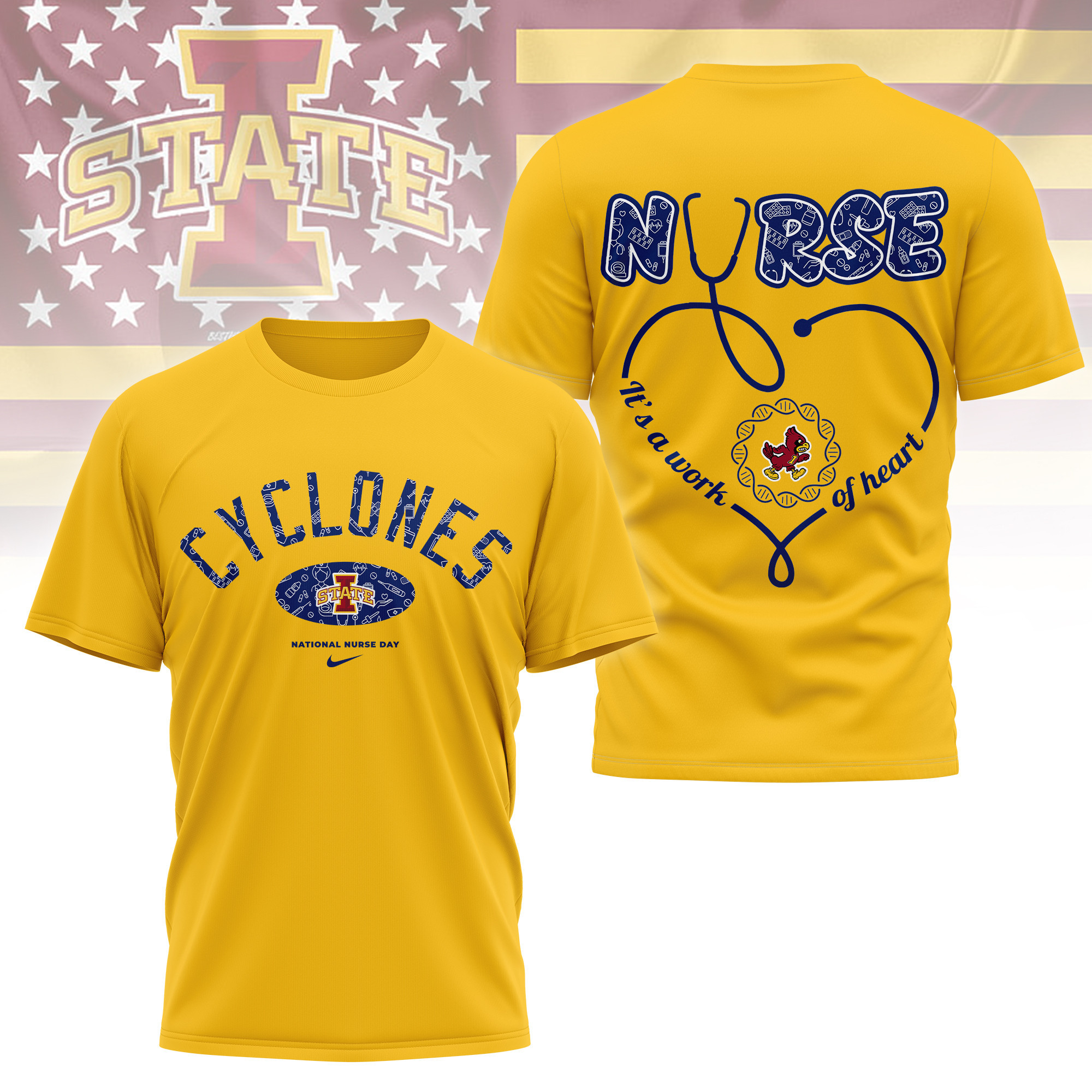 Iowa State Cyclones | Premium Nurse Appreciation Day 3D Shirt TTH2105281 - Image 4