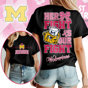 Michigan Wolverines | Premium Her Fight Is Our Fight Women’s Shirt TTH2105364