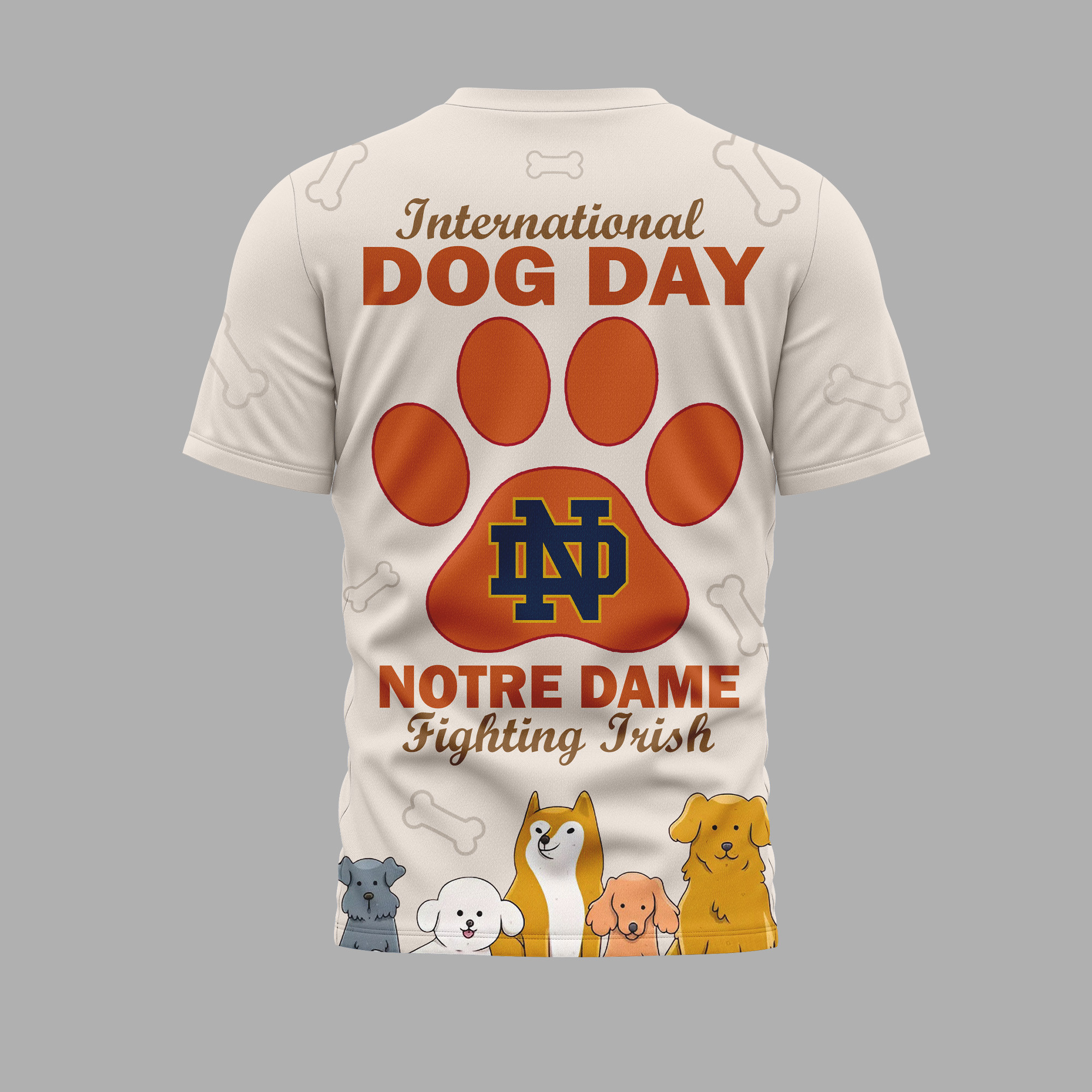 Notre Dame Fighting Irish | Premium International Dog Day 3D Shirt TTH2105270 - Image 2