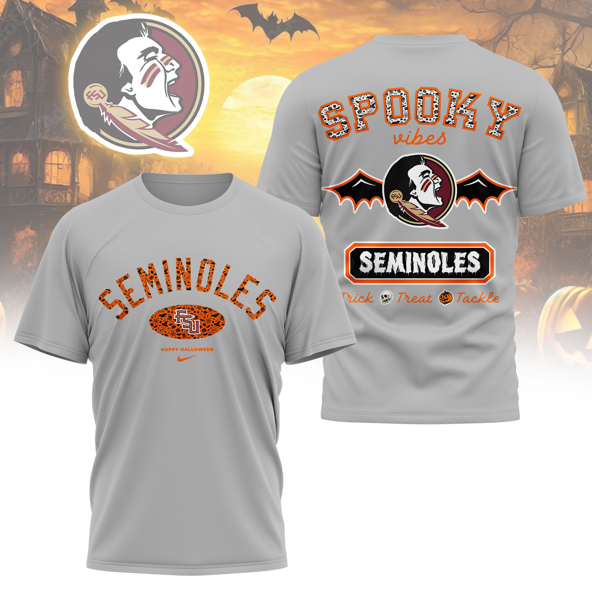 Florida State Seminoles | Premium Pumpkin Season 3D Shirt TTH2105368 - Image 3
