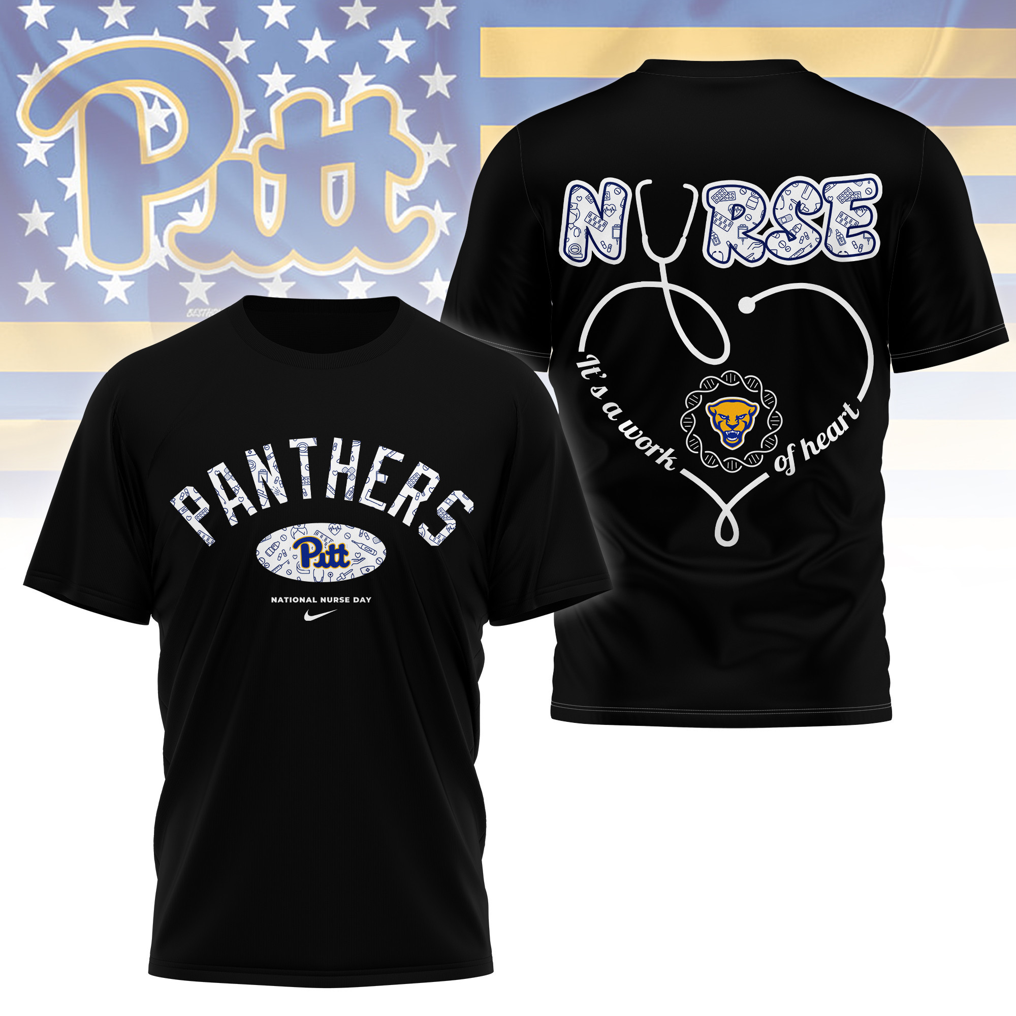 Pittsburgh Panthers | Premium Nurse Appreciation Day 3D Shirt TTH2105281