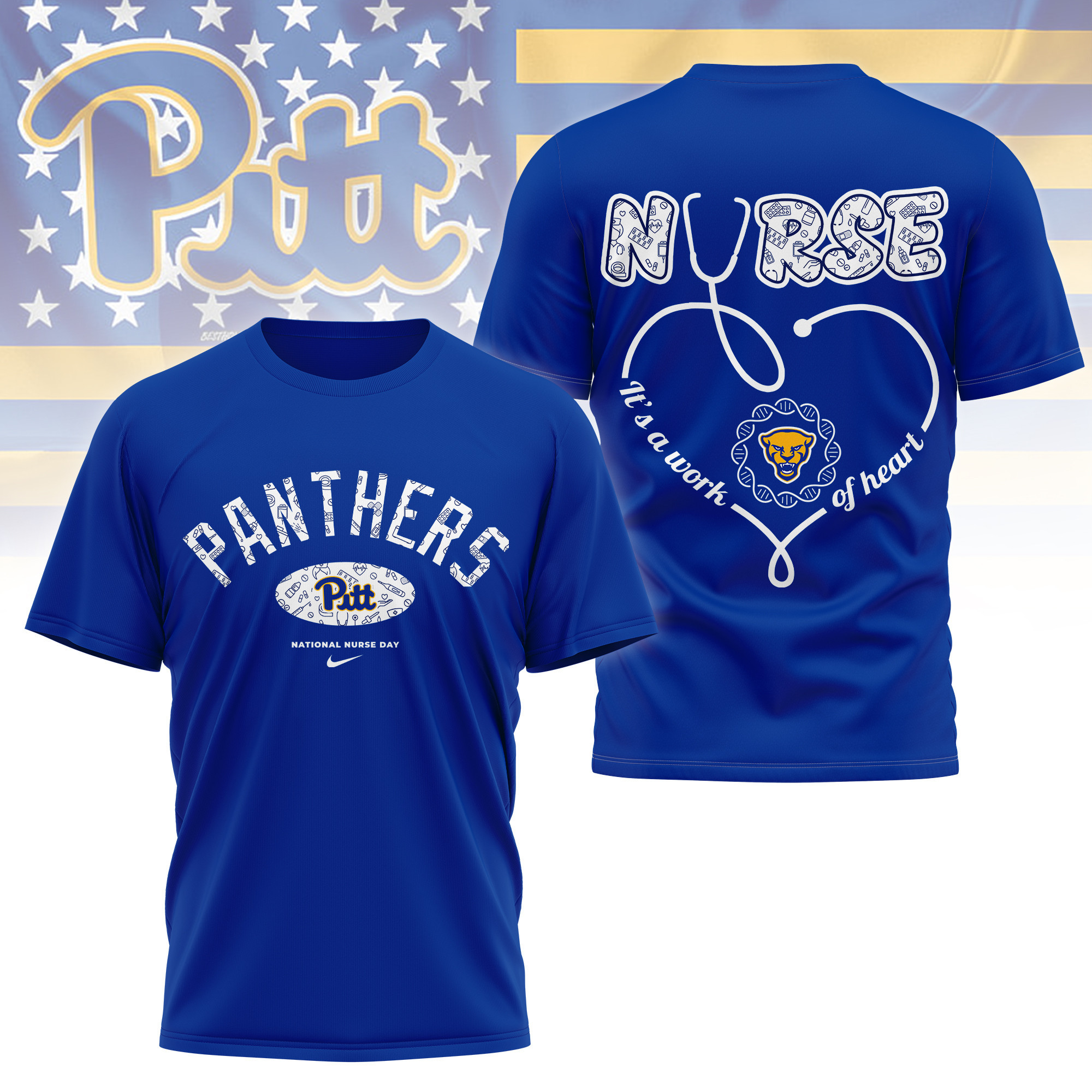 Pittsburgh Panthers | Premium Nurse Appreciation Day 3D Shirt TTH2105281 - Image 3