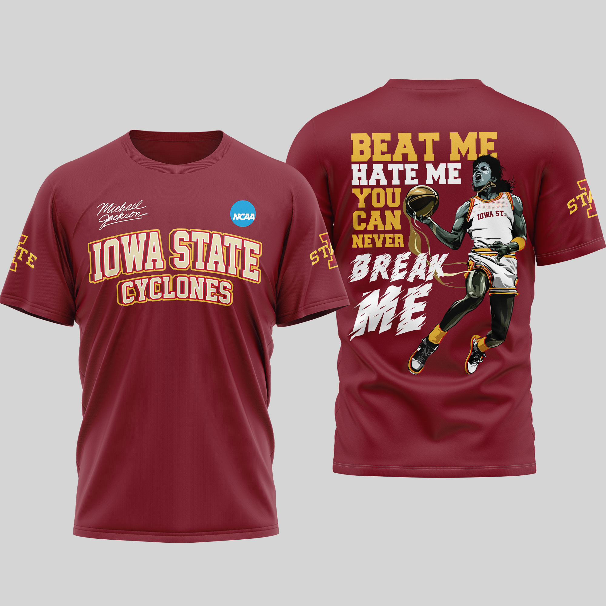 Iowa State Cyclones | Premium NCAA Michael Jackson 3D Shirt TTH2105297 - Image 3