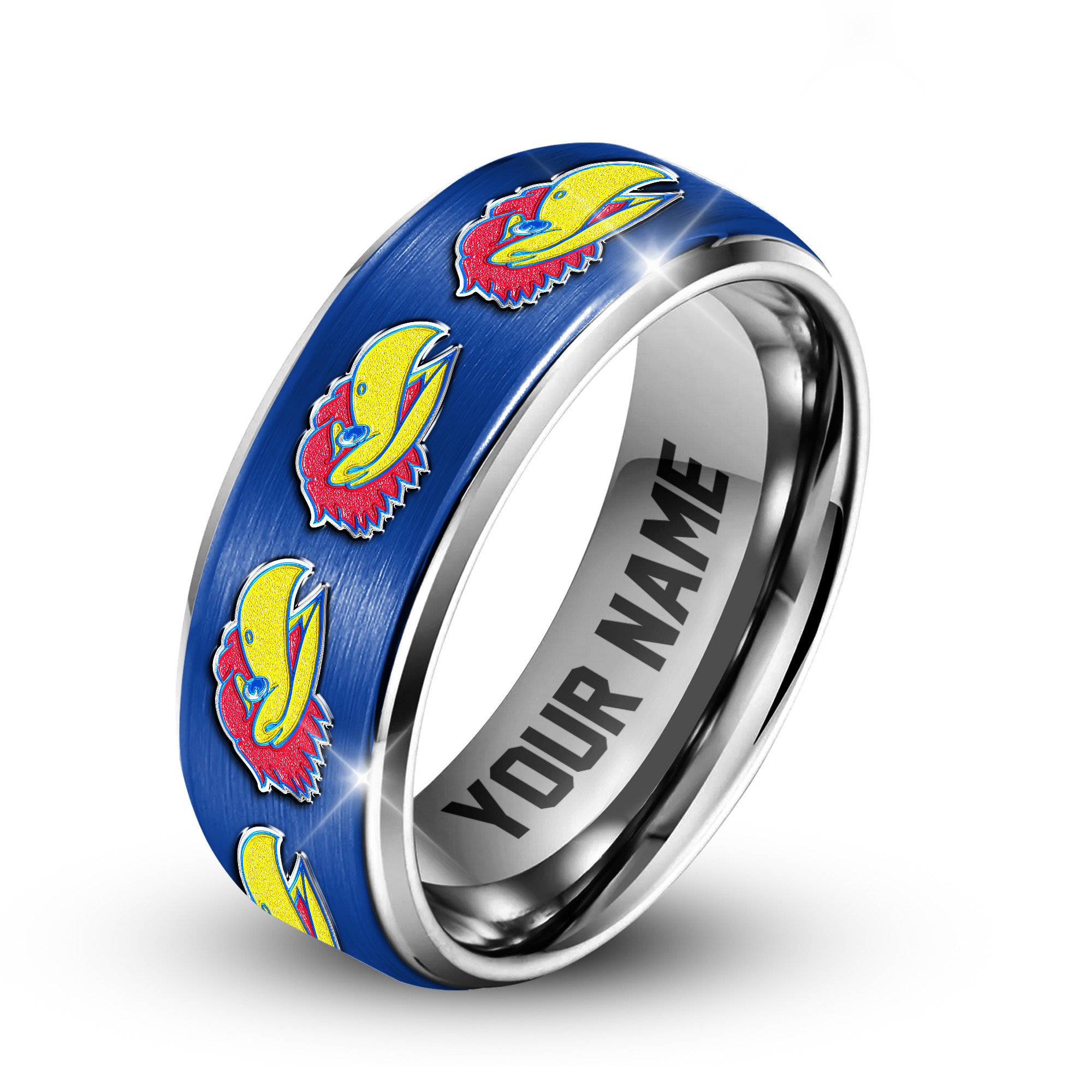 Kansas Jayhawks | Premium Silver Tungsten Ring TTH210589