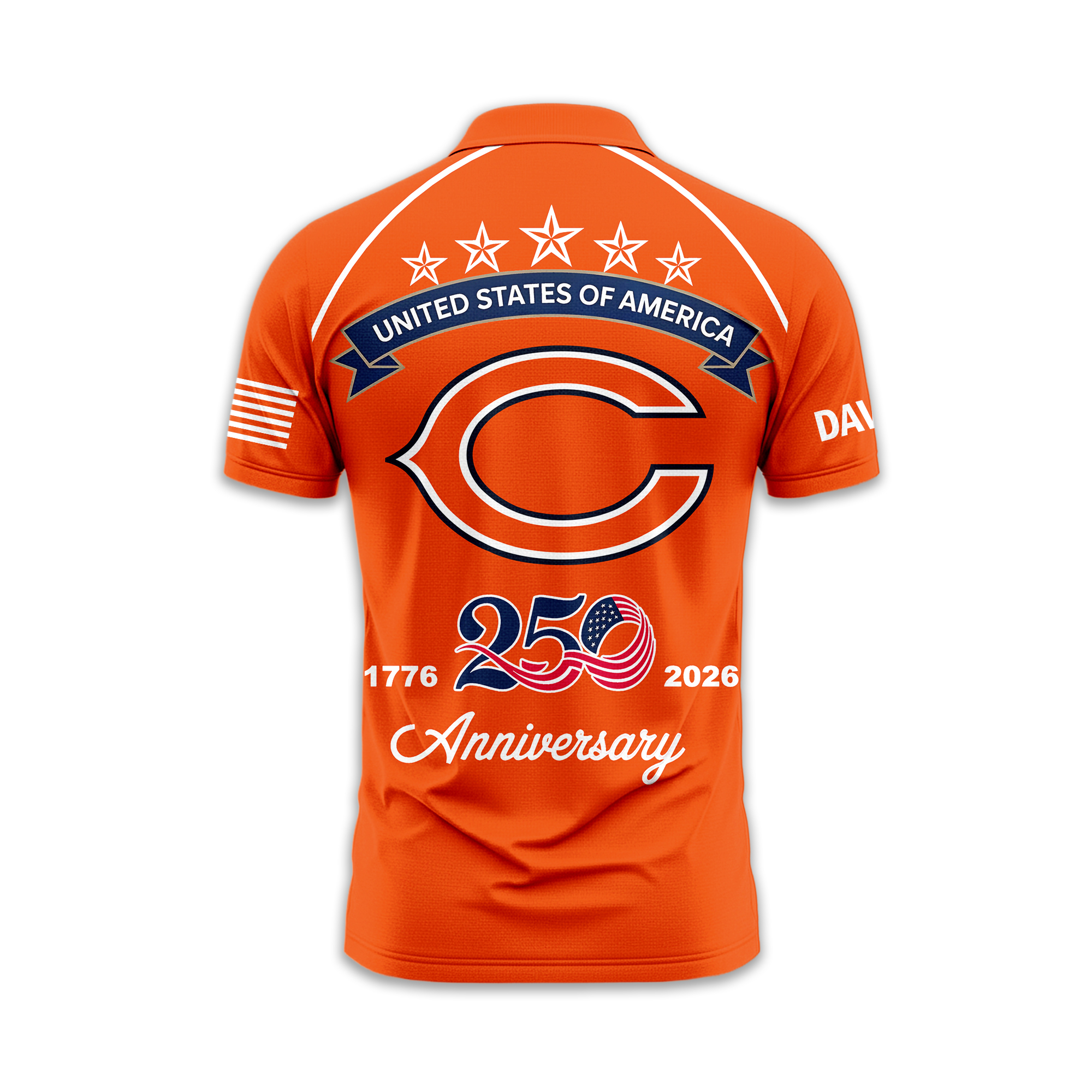 Chicago Bears | Premium NFL American Semiquincentennial Polo Shirt TTH2105344 - Image 2