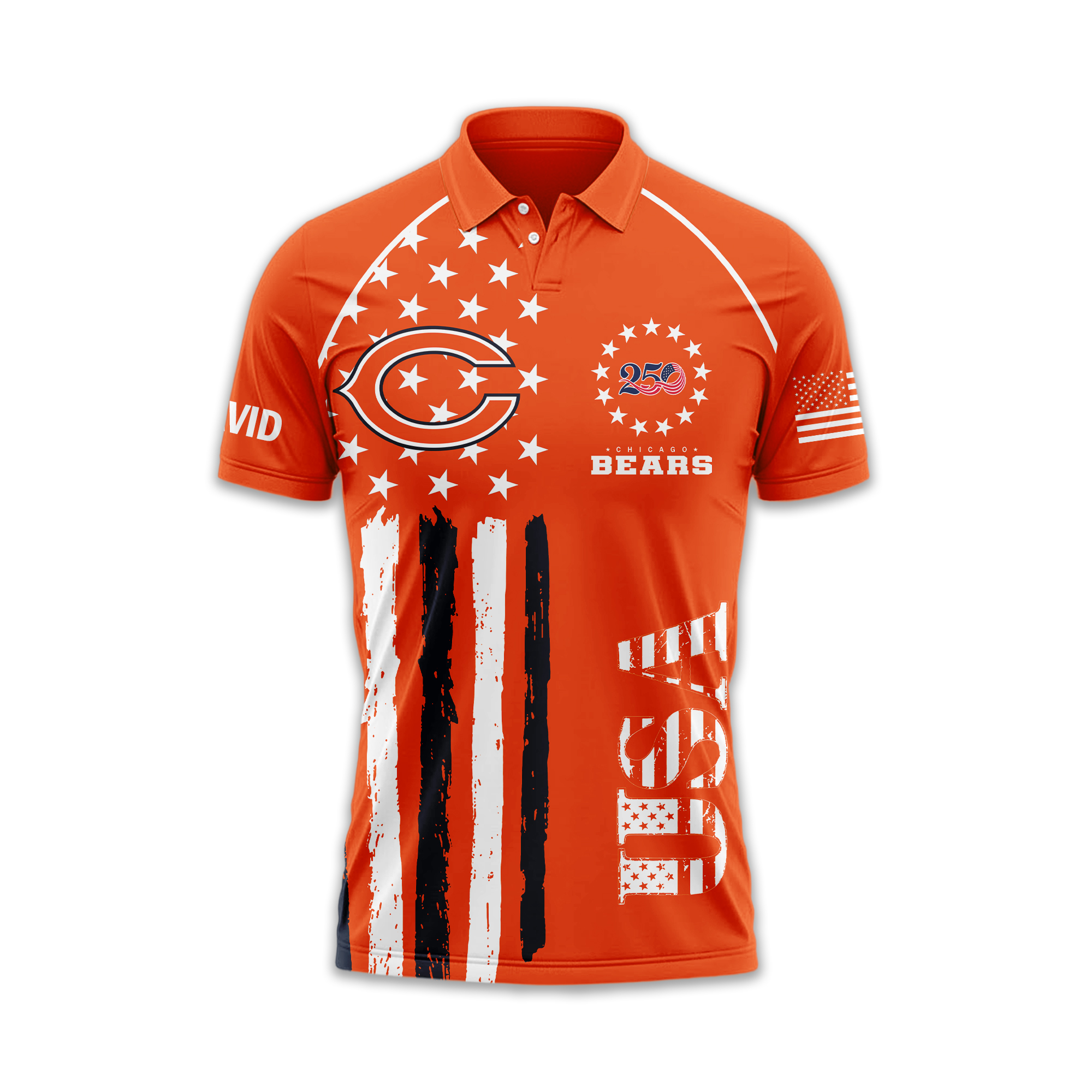 Chicago Bears | Premium NFL American Semiquincentennial Polo Shirt TTH2105344 - Image 3