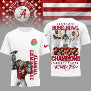Alabama Crimson Tide | Premium NCAA Rose Bowl Champions 3D Shirt TTH2105348