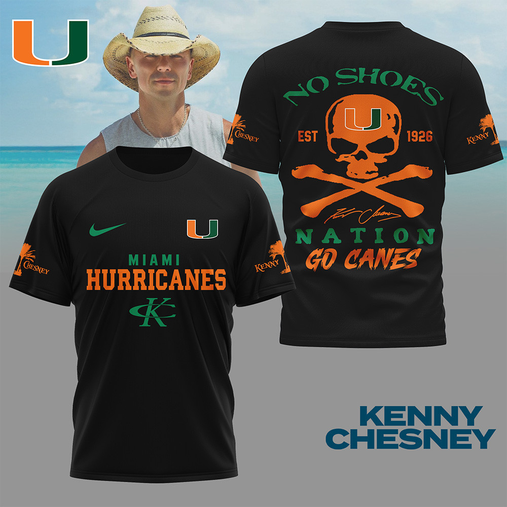 Miami Hurricanes | Premium NCAA Kenny Chesney Fan 3D Shirt TTH2105268