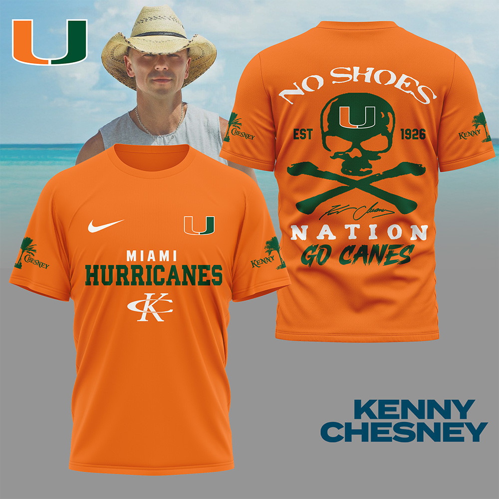 Miami Hurricanes | Premium NCAA Kenny Chesney Fan 3D Shirt TTH2105268 - Image 3