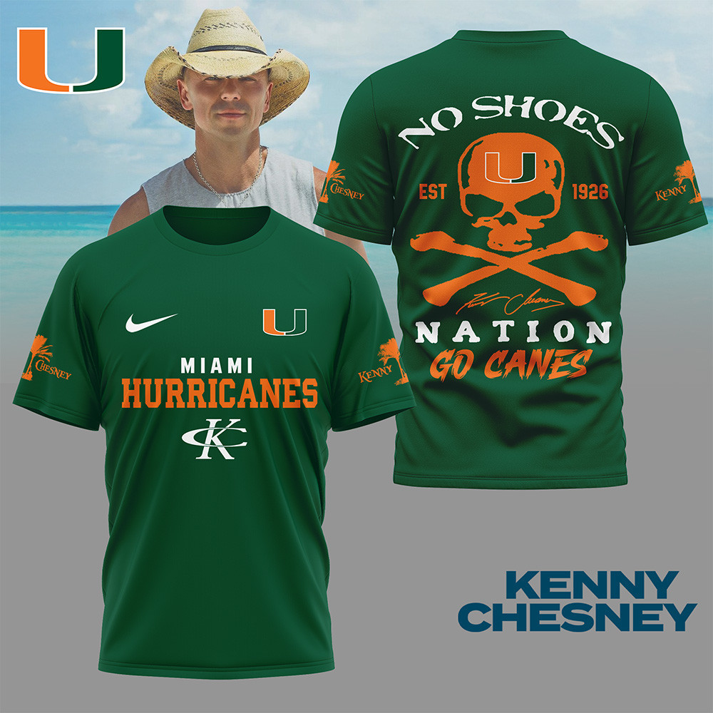 Miami Hurricanes | Premium NCAA Kenny Chesney Fan 3D Shirt TTH2105268 - Image 4