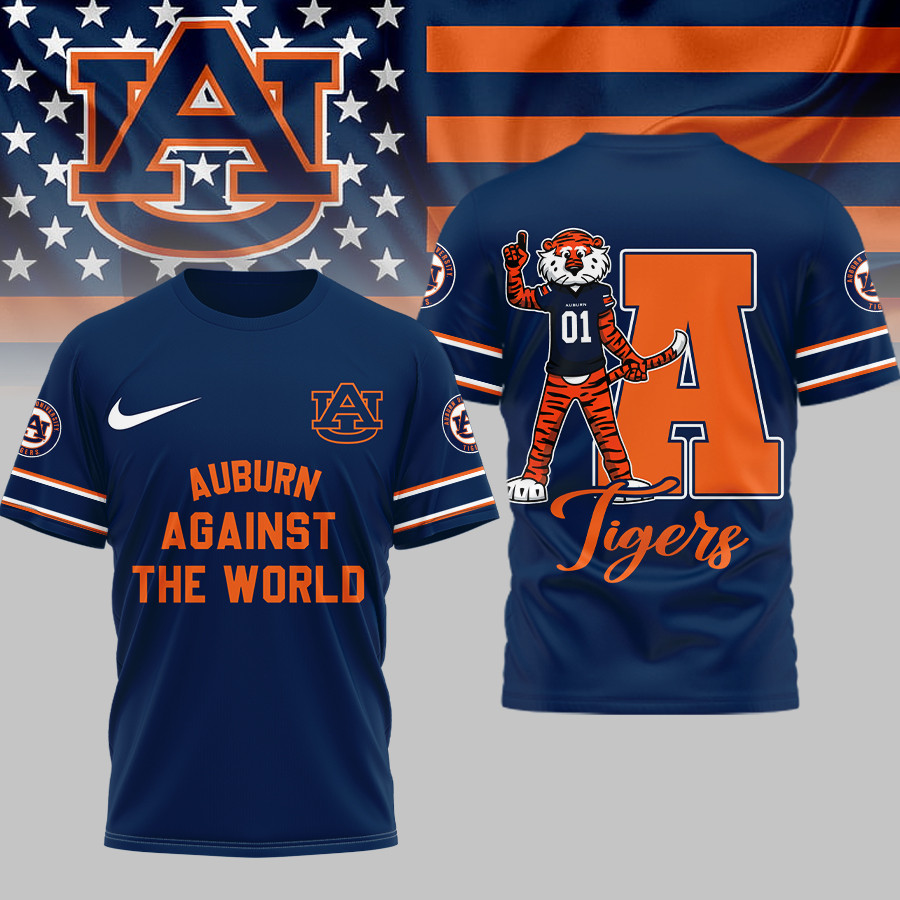 Auburn Tigers | Premium NCAA My Team Against The World T-shirt TTH2105293 - Image 2