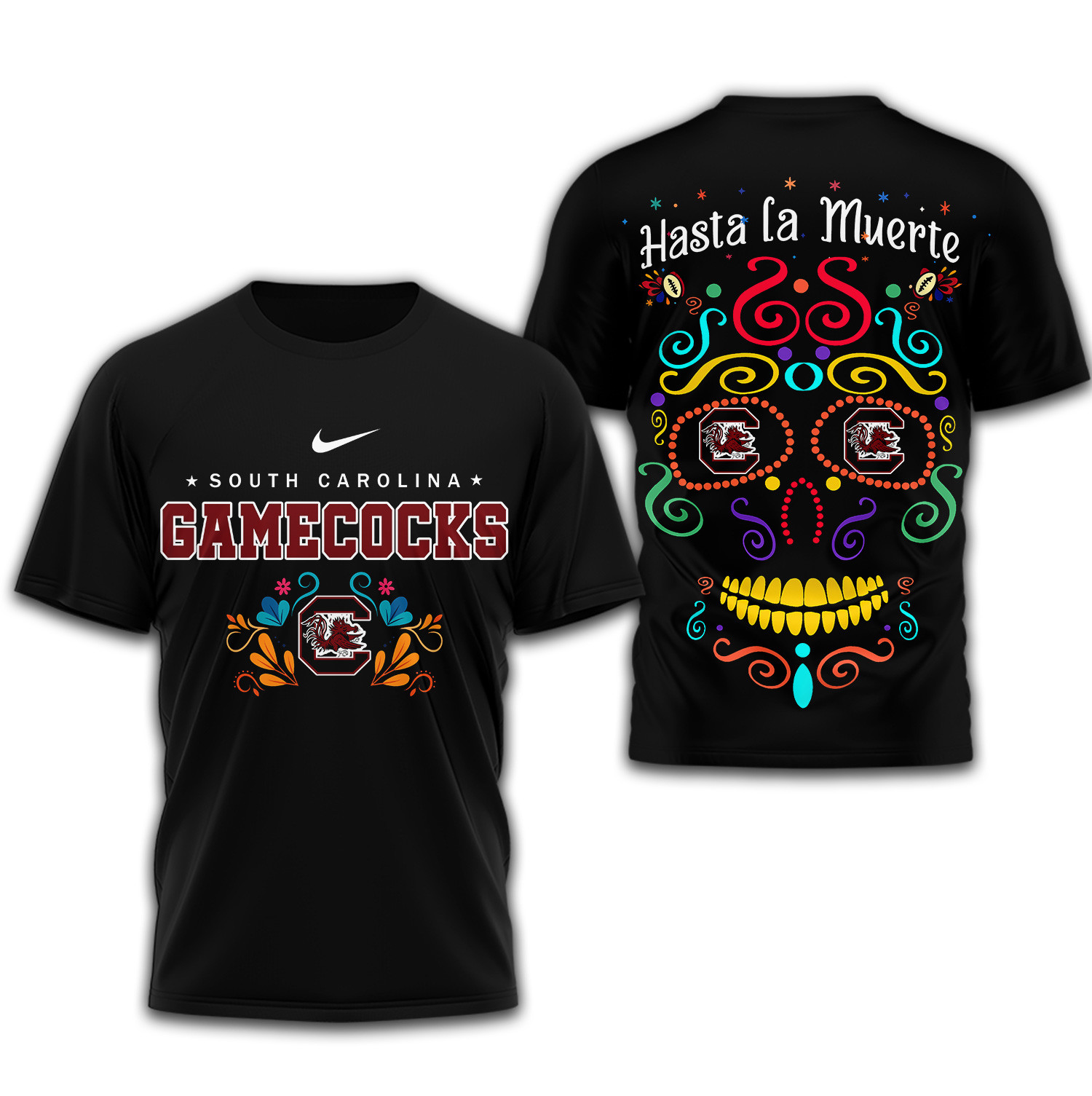South Carolina Gamecocks | Premium NCAA Day of the Dead 3D Shirt TTH2105333