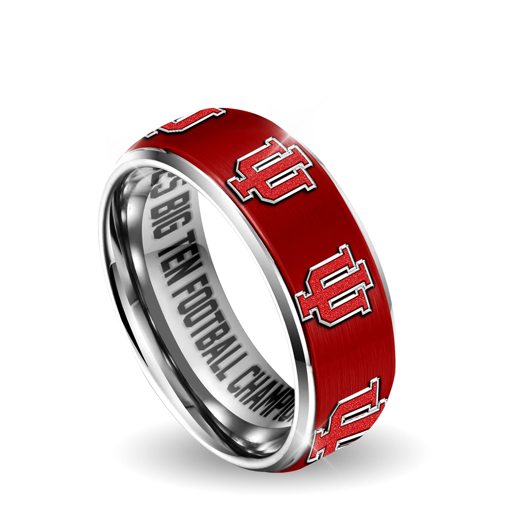 Indiana Hoosiers | Premium NCAA 2025 Big Ten Champions Silver Tungsten Ring TTH210589 - Image 3