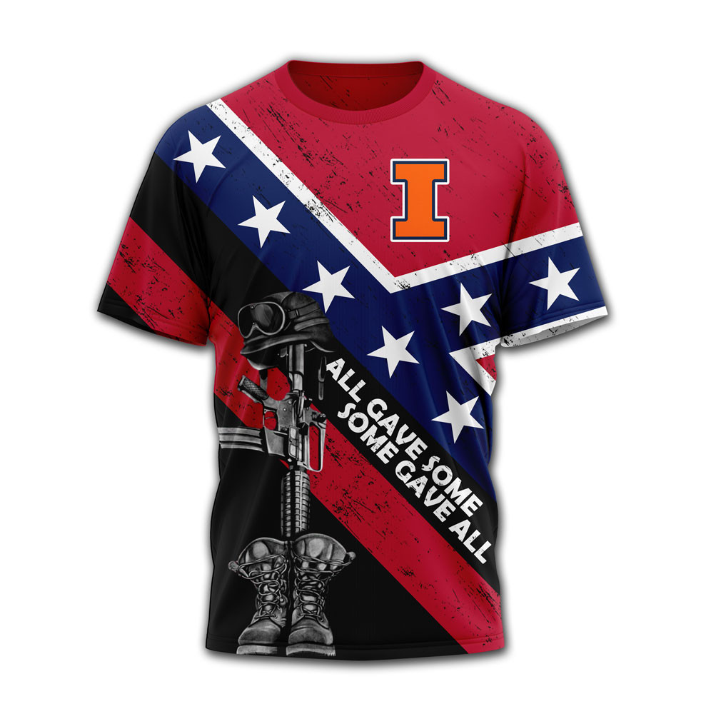 Illinois Fighting Illini | Premium NCAA Honoring Our Veterans T-Shirt TTH2105306 - Image 2