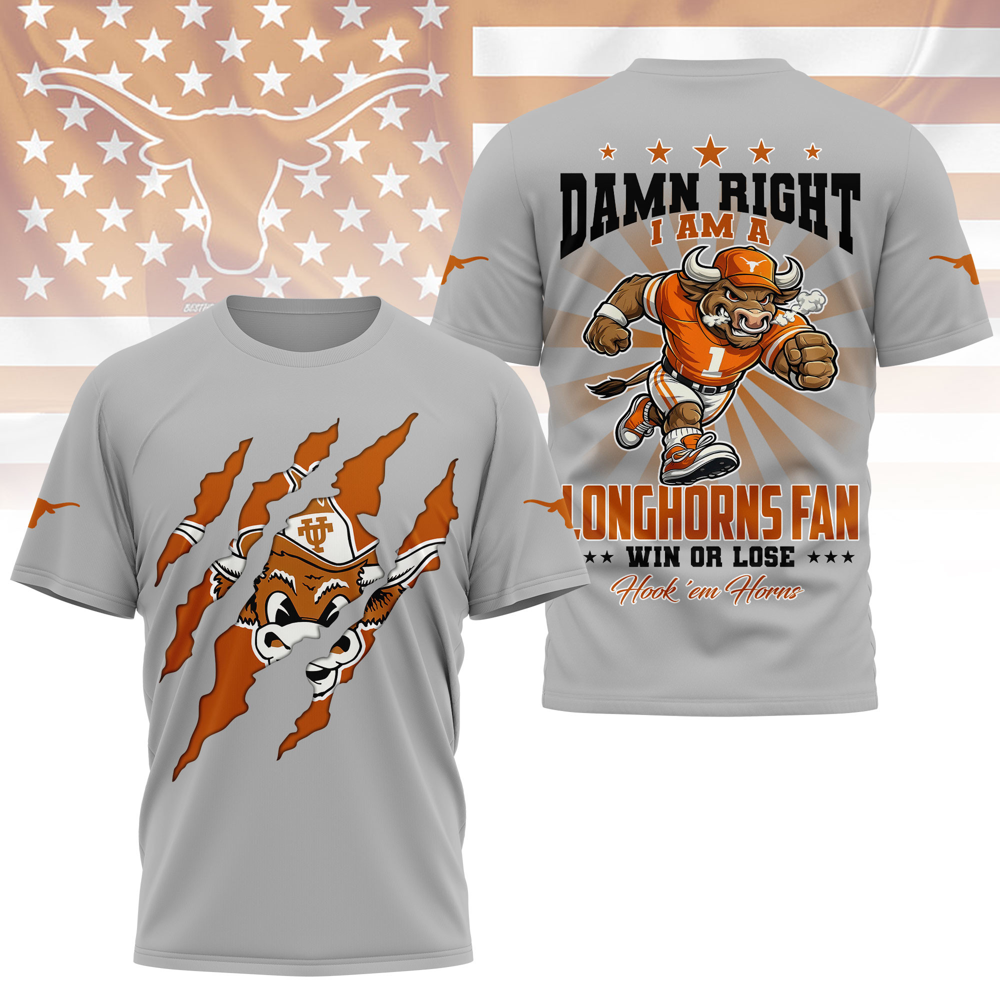Texas Longhorns | Premium NCAA Forever Fan 3D Shirt TTH2105327 - Image 2
