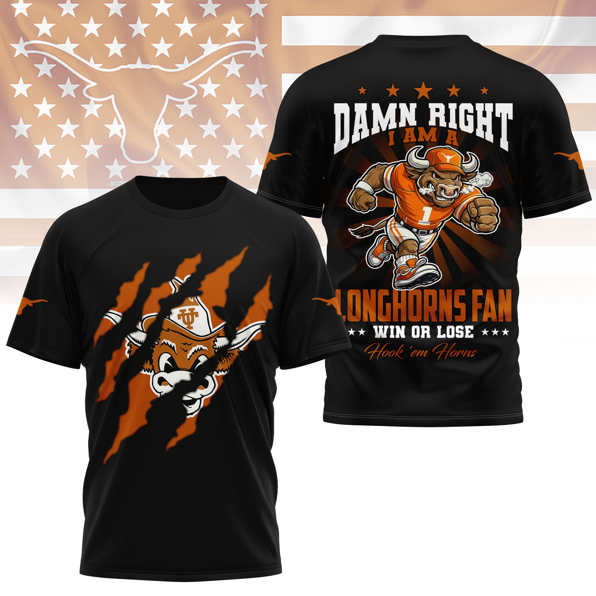 Texas Longhorns | Premium NCAA Forever Fan 3D Shirt TTH2105327