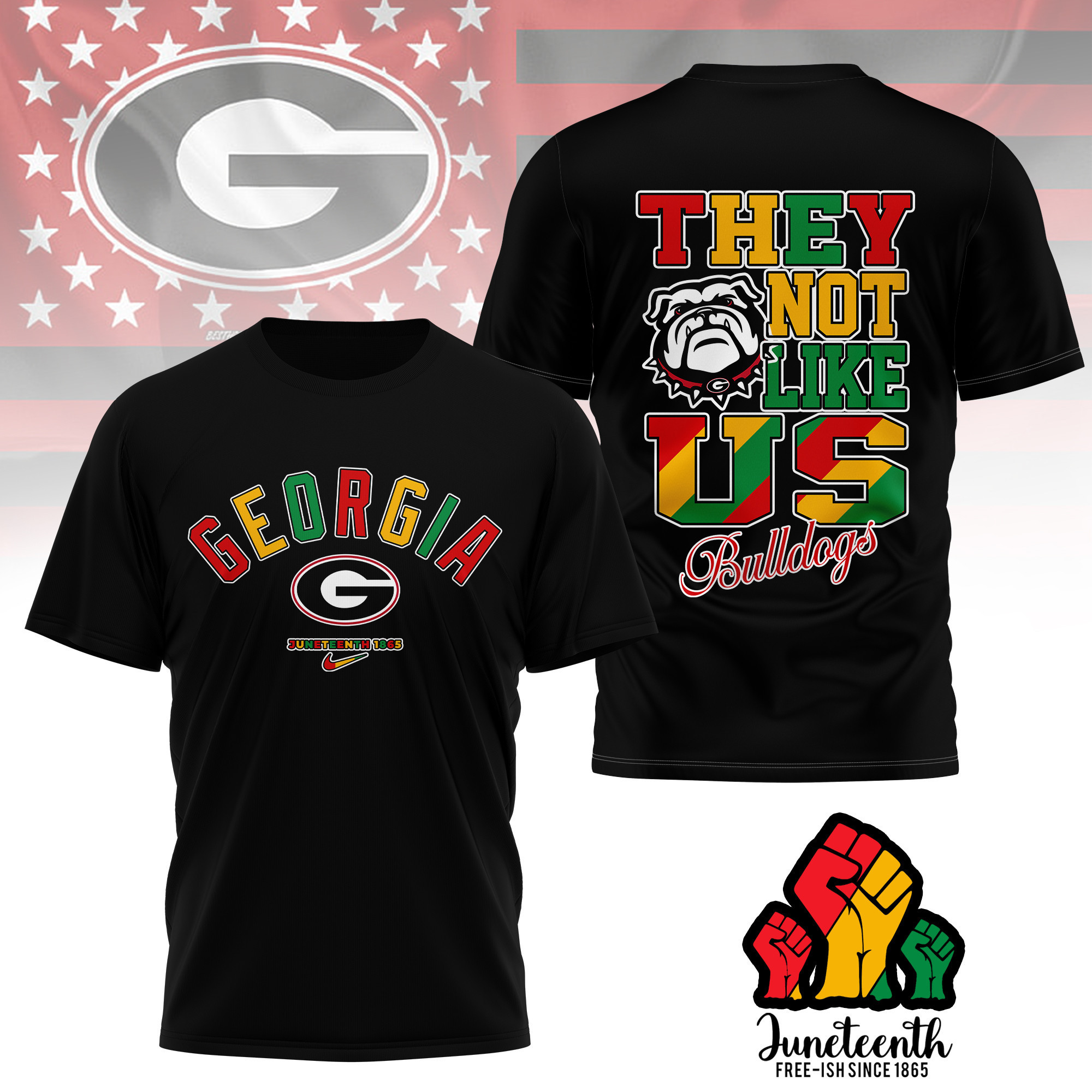 Georgia Bulldogs | Premium Juneteenth Freedom Day 3D Shirt TTH2105323