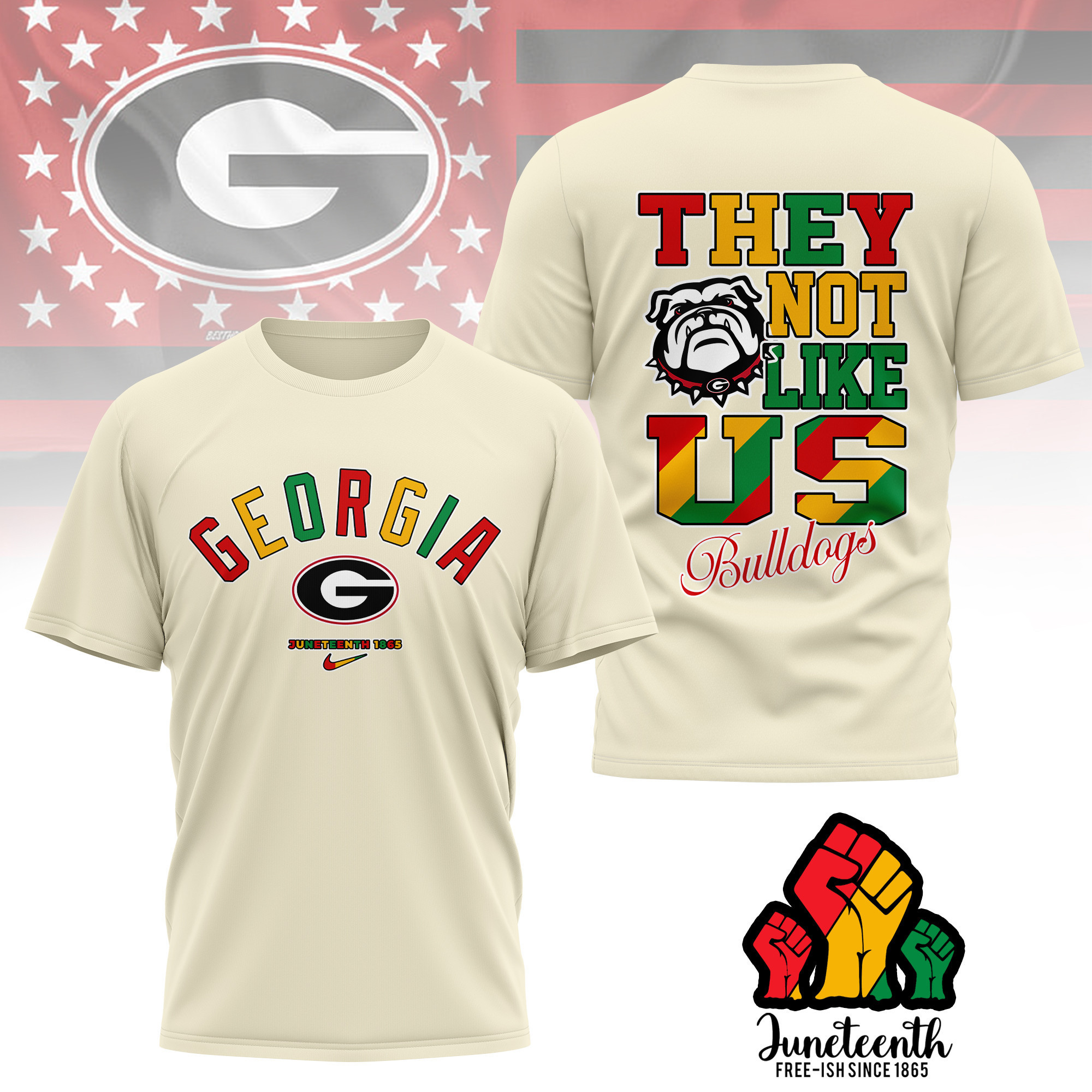 Georgia Bulldogs | Premium Juneteenth Freedom Day 3D Shirt TTH2105323 - Image 4