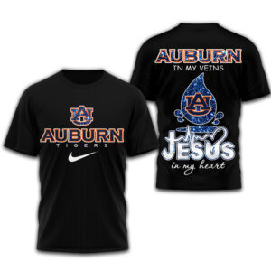Auburn Tigers | Premium Jesus In My Heart 3D Shirt TTH2105296
