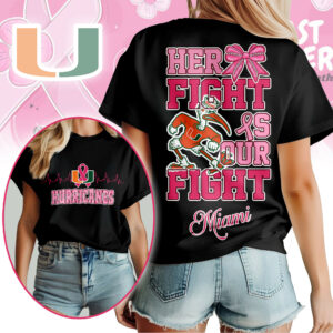 Miami Hurricanes | Premium Her Fight Is Our Fight Women’s Shirt TTH2105364