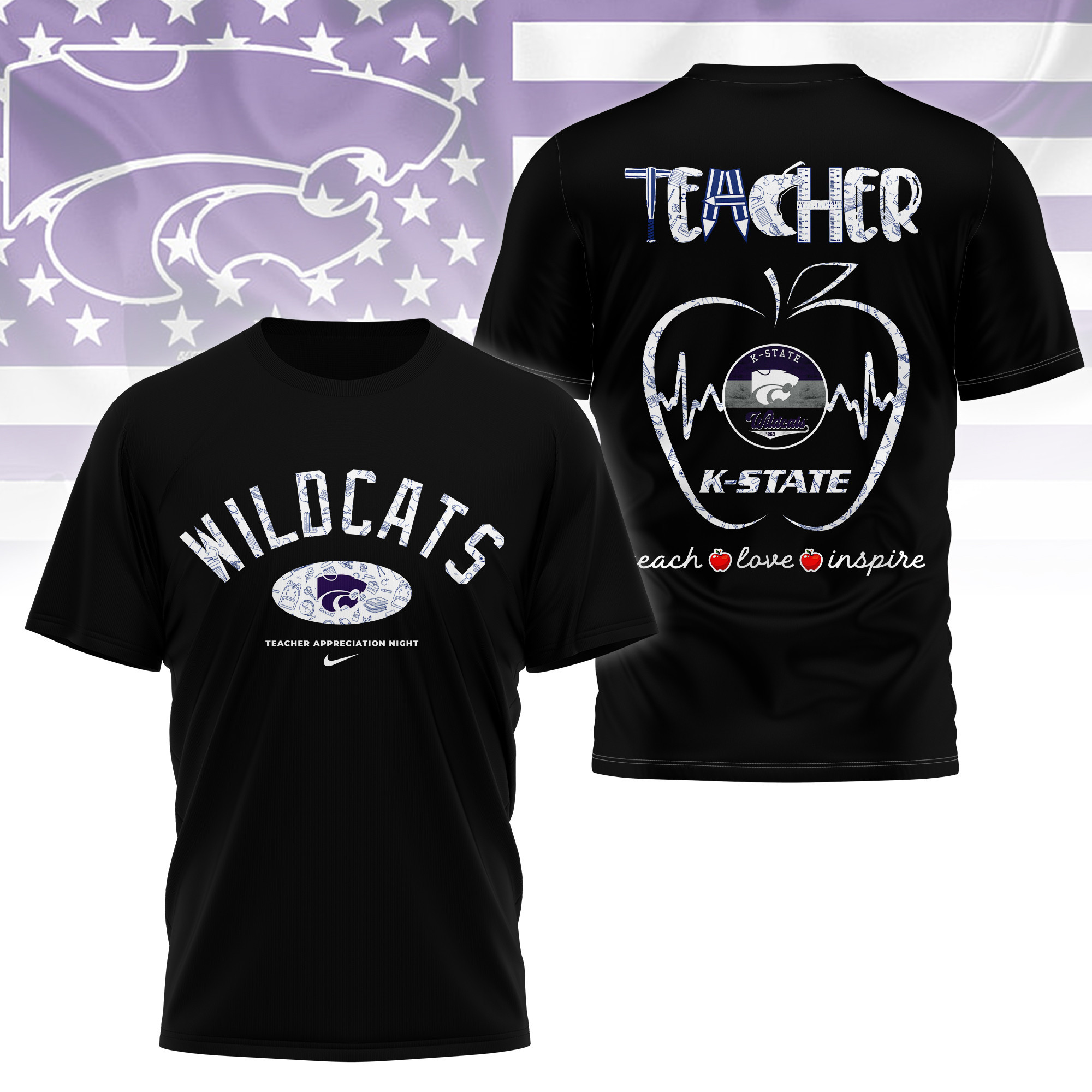 Kansas State Wildcats | Premium Teacher Appreciation Day 3D Shirt TTH2105288
