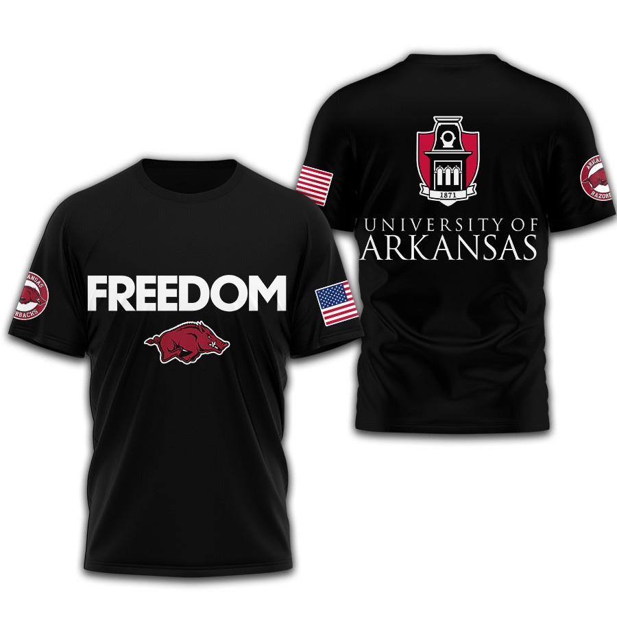 Arkansas Razorbacks | Premium NCAA Freedom 3D Shirt TTH2105271