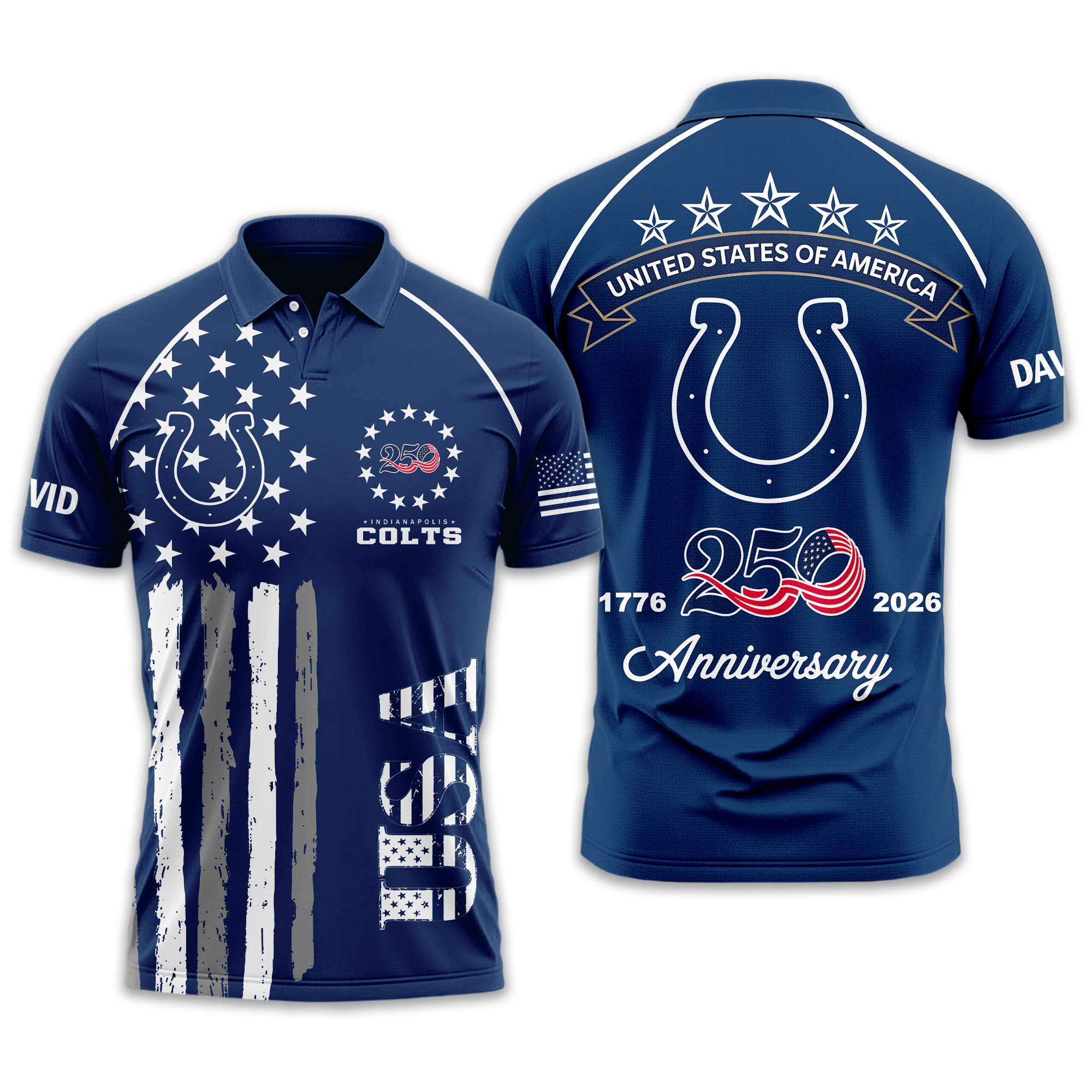 Indianapolis Colts | Premium NFL American Semiquincentennial Polo Shirt TTH2105344