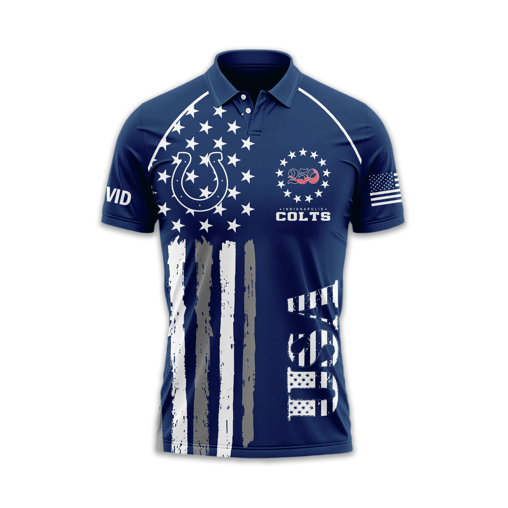 Indianapolis Colts | Premium NFL American Semiquincentennial Polo Shirt TTH2105344 - Image 3
